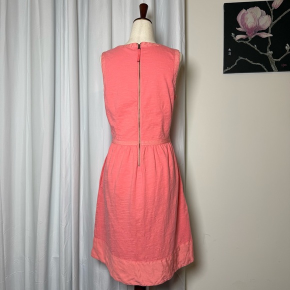 J.Crew Coral Sleeveless Fit & Flare Dress Women’s Small - Picture 3 of 14